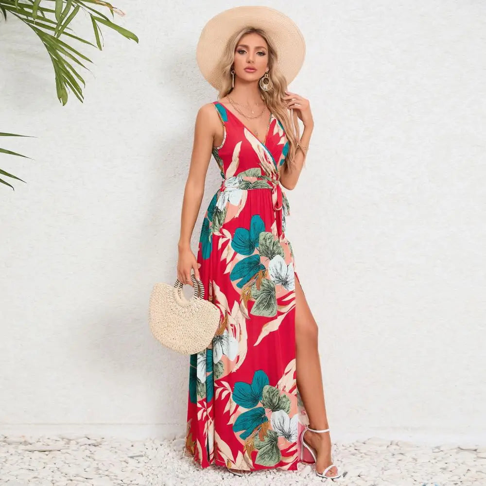 Vibrant Floral Maxi Dress