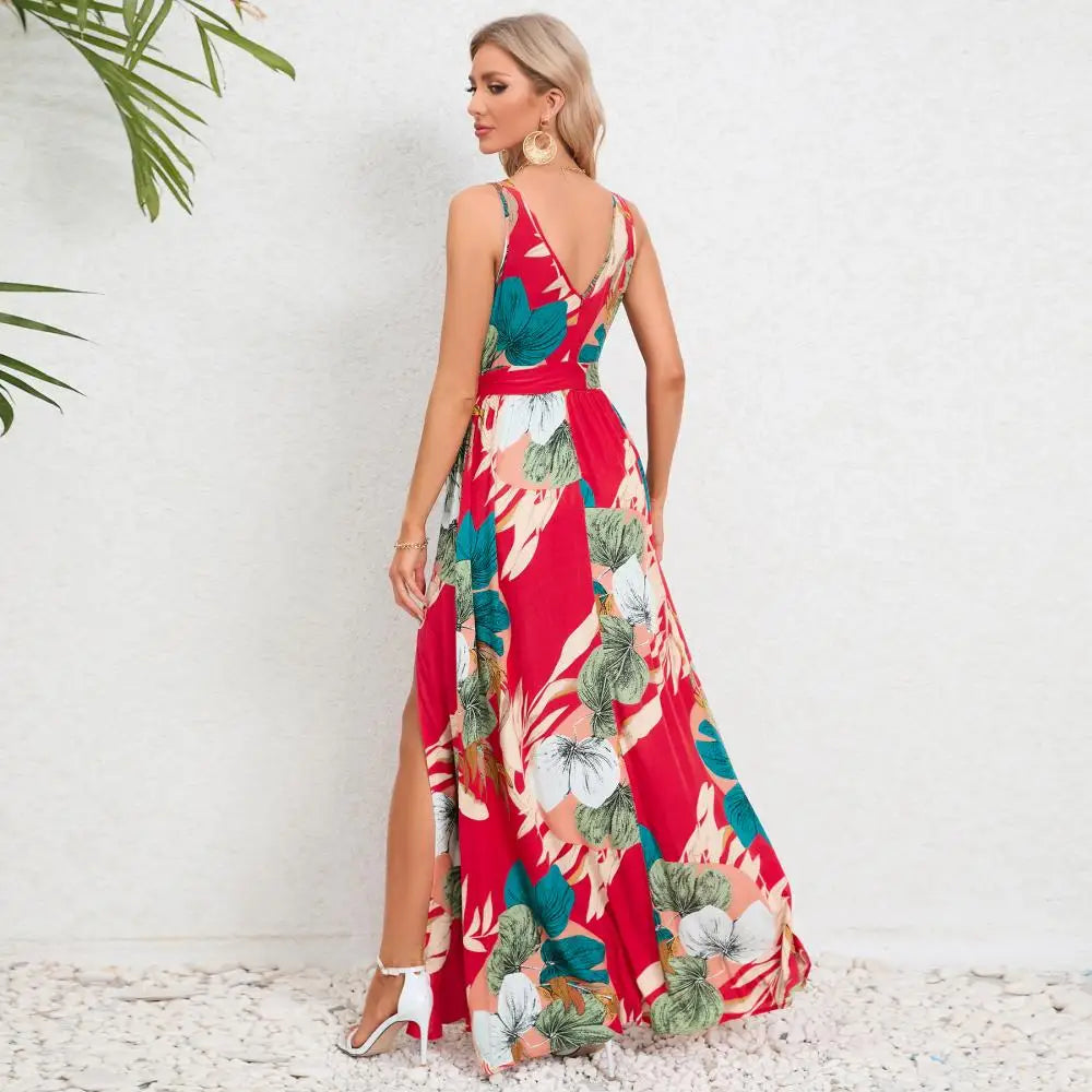 Vibrant Floral Maxi Dress