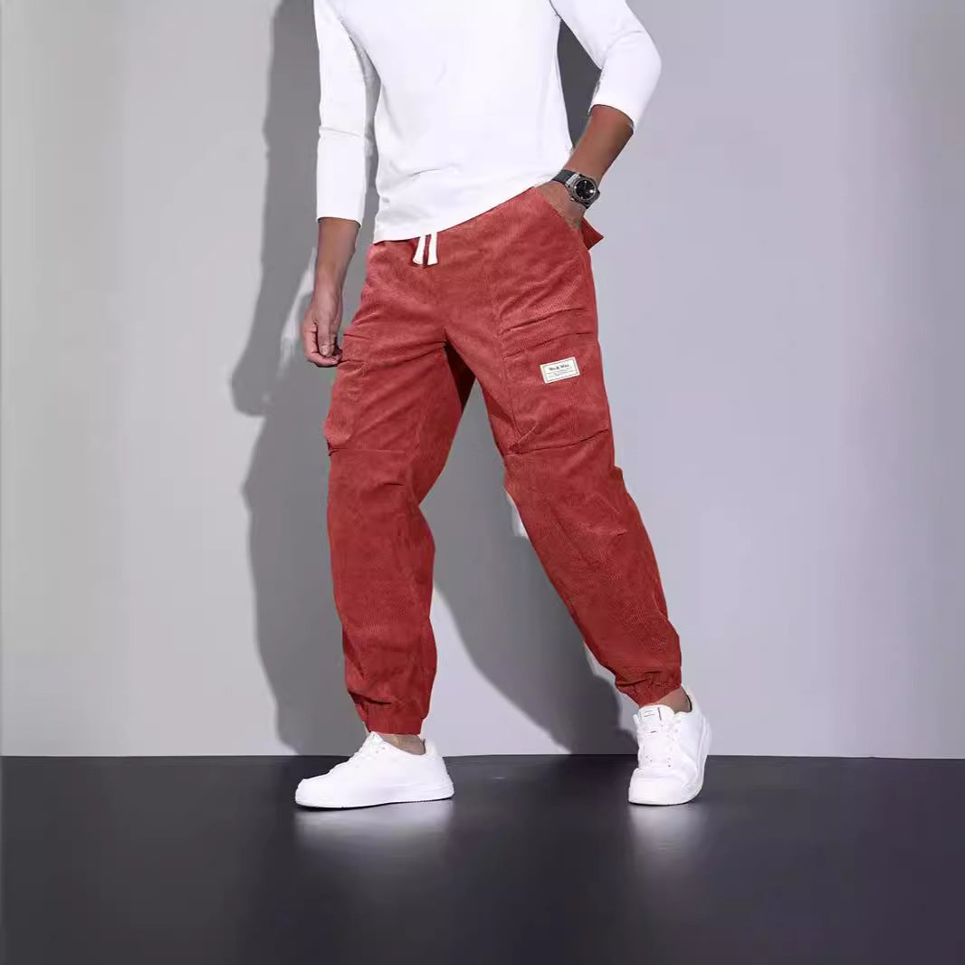 Corduroy Men's Loose Casual Overalls