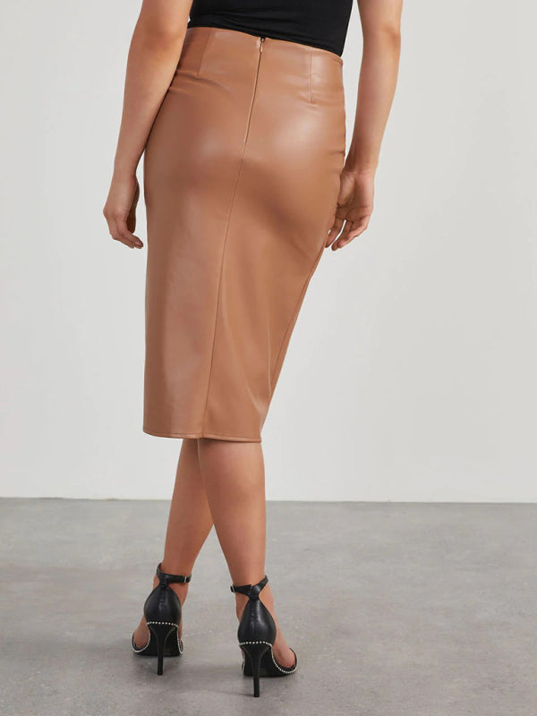 Timeless Elegance Leather Skirt